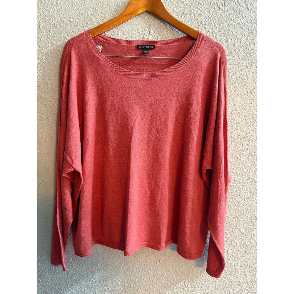 Eileen Fisher Linen Blouse Size Large